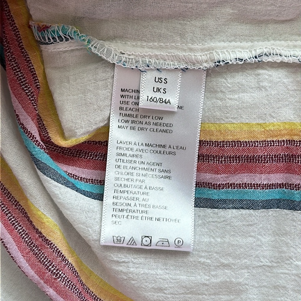 99% Cotton BDG Multicolor Striped women’s Shirt Size S/P - Picture 11 of 13